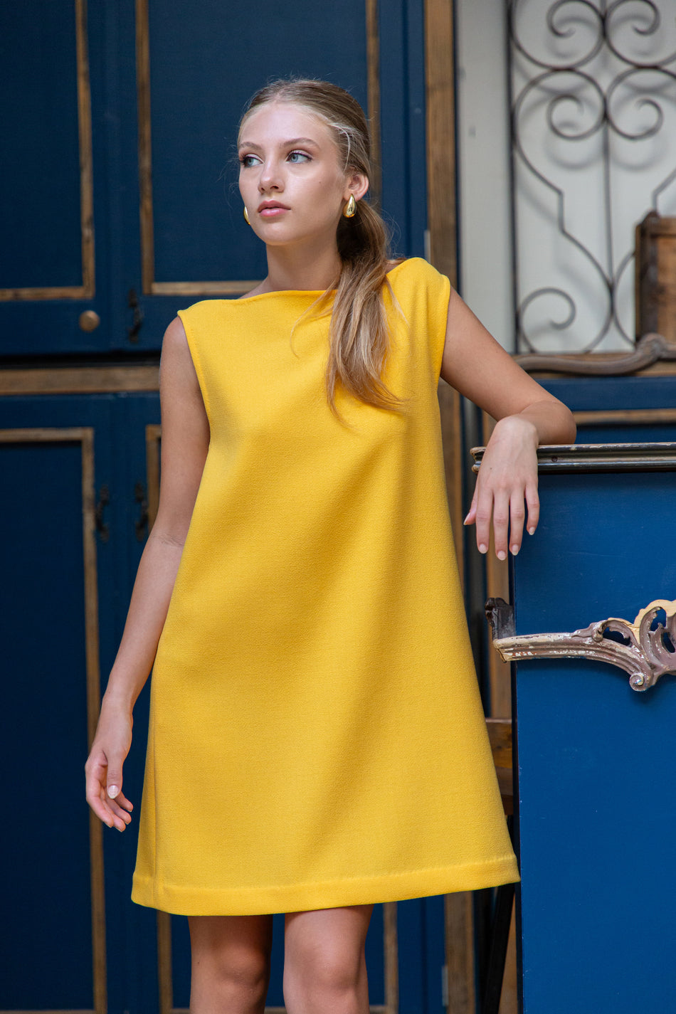 Abito Trapezio Giallo