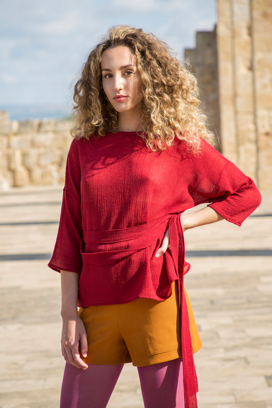 Blusa Orchid Rosso Bordeaux