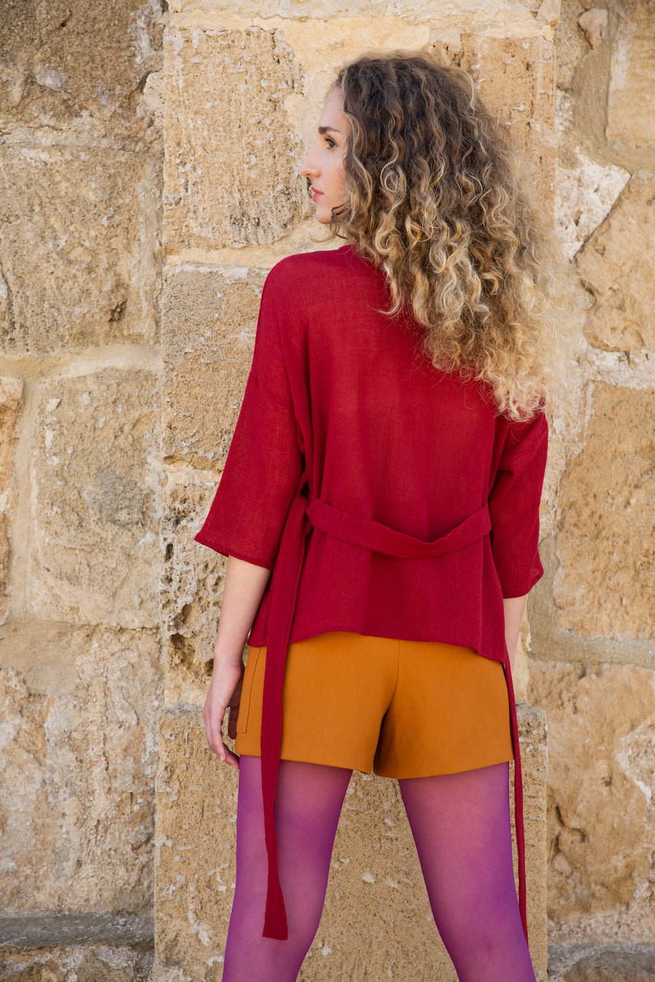 Blusa Orchid Rosso Bordeaux