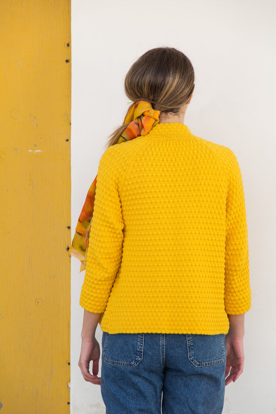 Cardigan in Cotone Giallo
