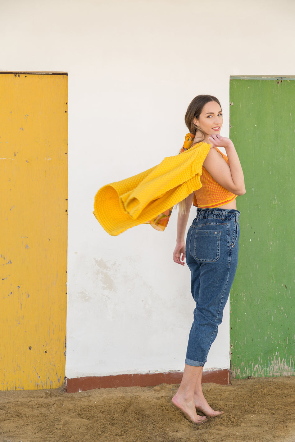 Cardigan in Cotone Giallo