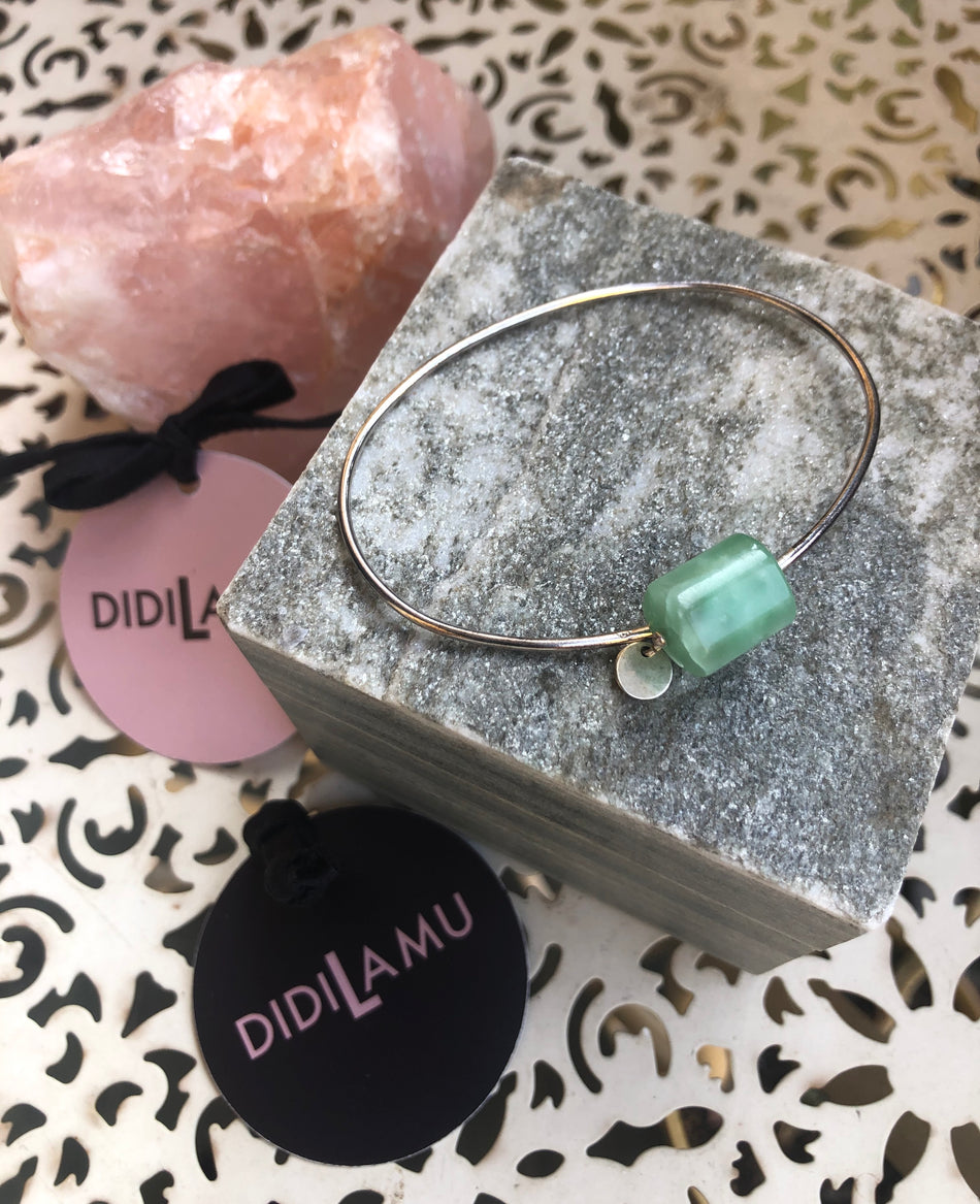 Bracciale Venerino in argento con pietra Crisoprasio
