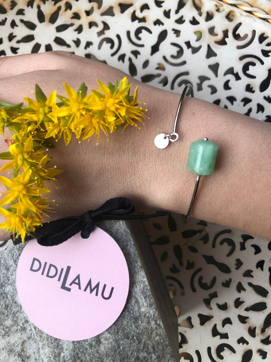Bracciale Venerino in argento con pietra Crisoprasio