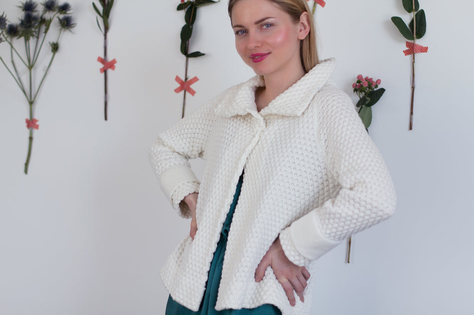 Capospalla in Cotone Bianco Latte