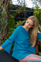 Blusa Petalo Azzurro