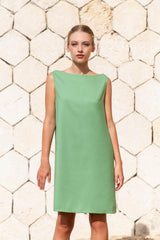Abito Trapezio Verde Pistacchio