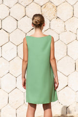 Abito Trapezio Verde Pistacchio