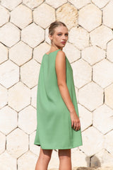 Abito Trapezio Verde Pistacchio
