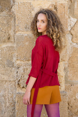 Blusa Orchid Rosso Bordeaux