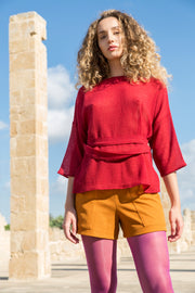Blusa Orchid Rosso Bordeaux