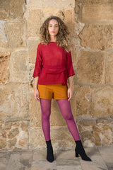 Blusa Orchid Rosso Bordeaux