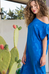 DIDI Dress Seta Pura Azzurro